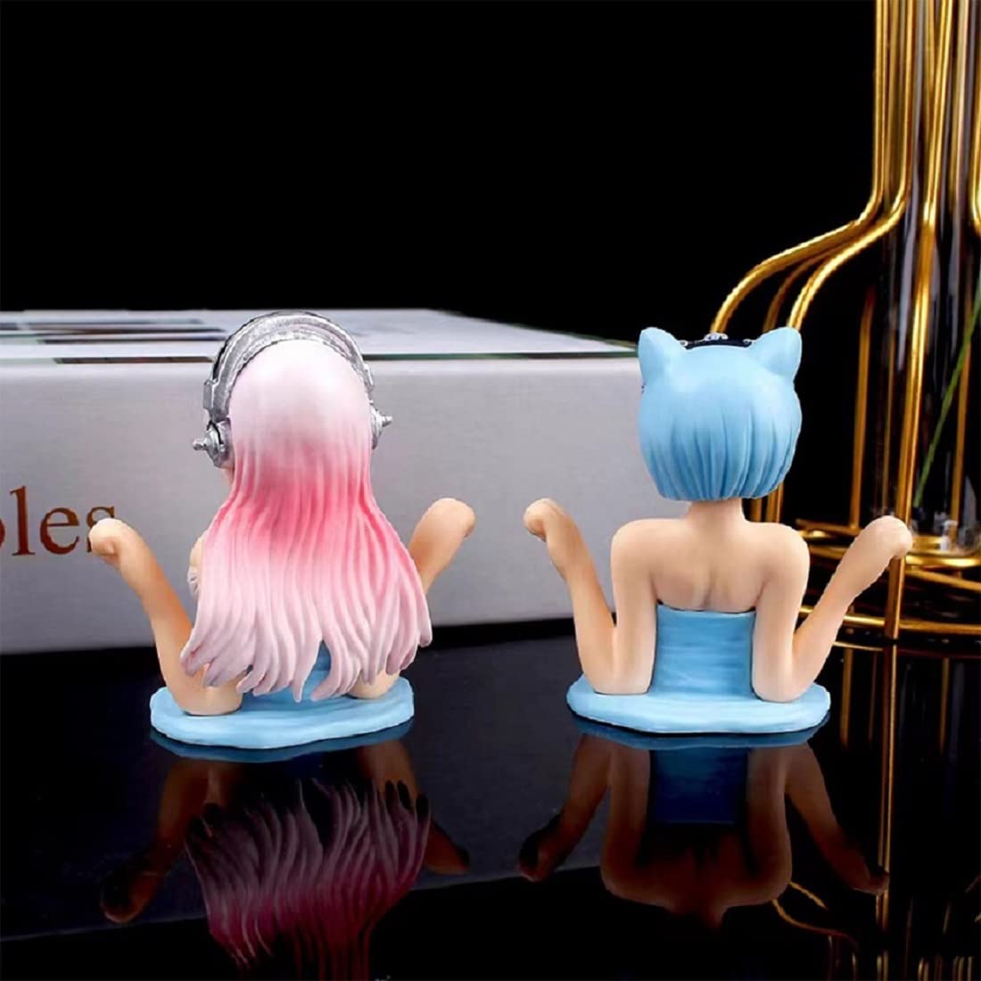 Dimcaso Chest Shaking Car Ornaments, Anime Figure Girl Car